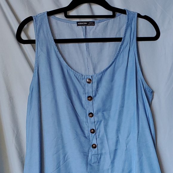 Noracora Sleeveless Shift Dress. Size Large. Blue - Picture 3 of 8